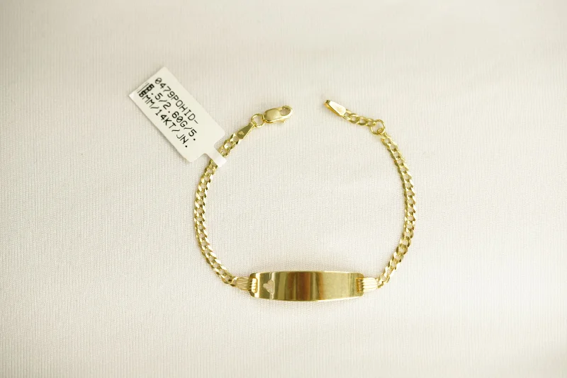 Ladies Animal Theme Bracelets -14k ID Heart Baby Bracelet