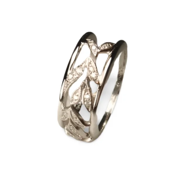 Ladies Magical Rings -Gorgeous 18K White Gold Hidalgo Interchangeable Floral Jacket Diamond Band Ring