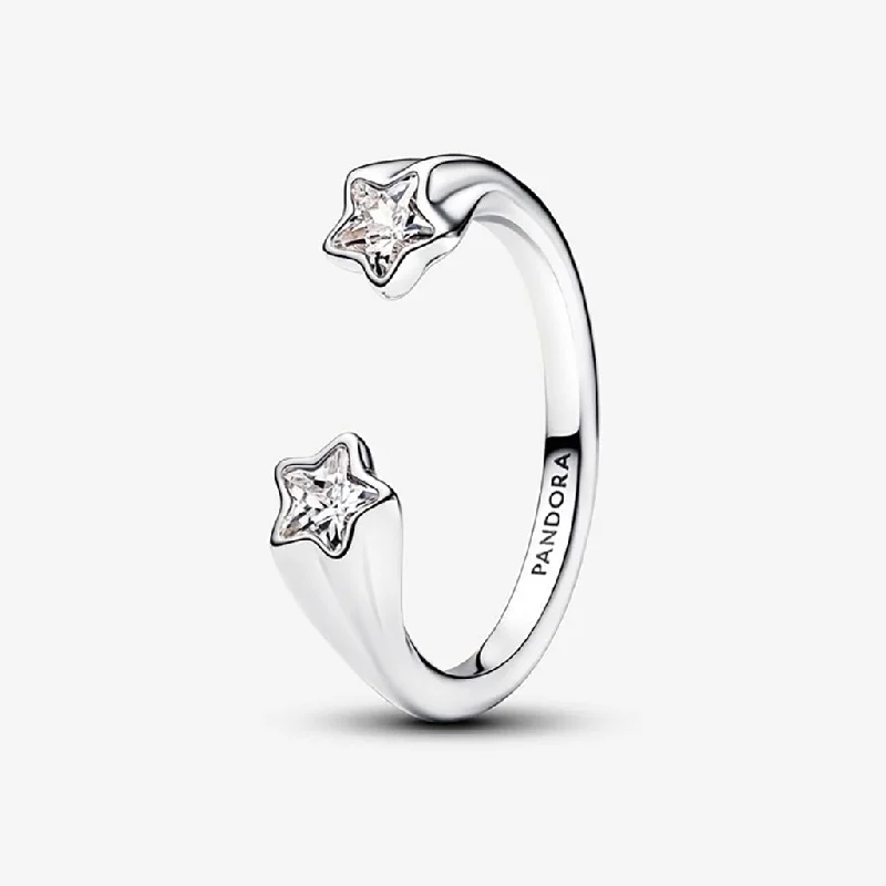 Ladies Knuckle Rings -PANDORA : Shooting Stars Open Ring