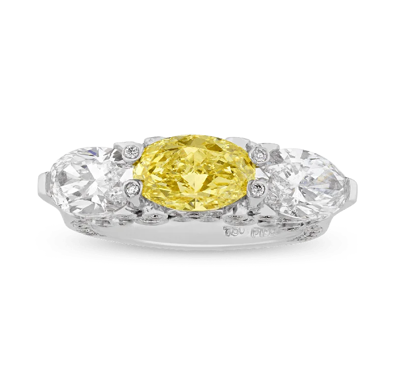 Ladies High-End Rings -Fancy Yellow Diamond Ring, 1.81 Carats