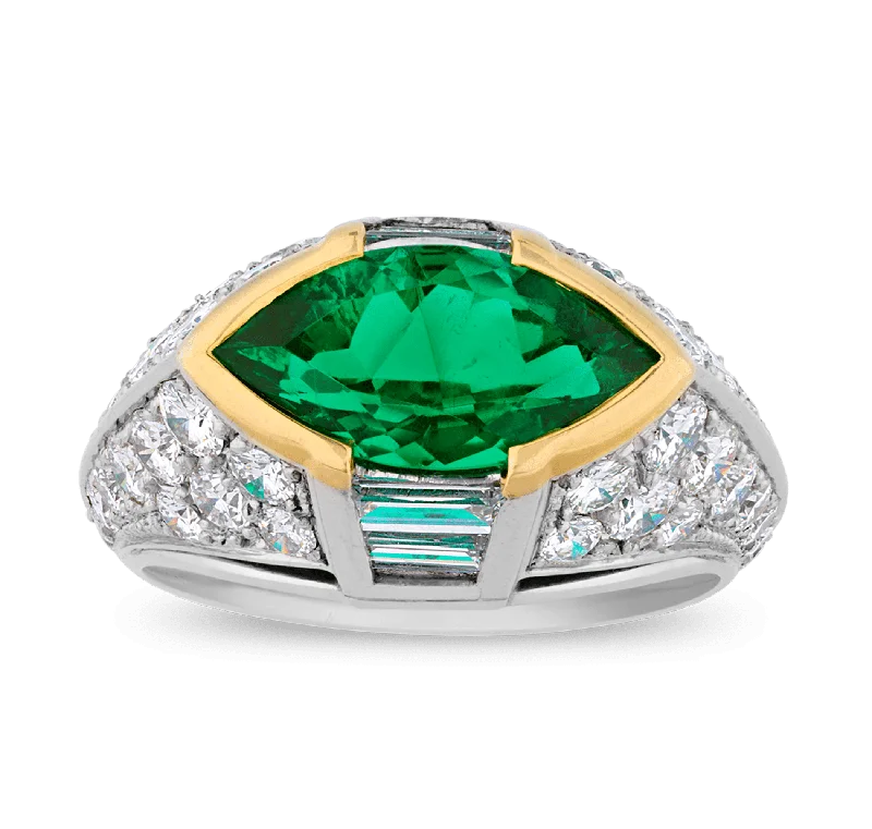 Ladies Joy Rings -Colombian Emerald Ring, 2.50 carats