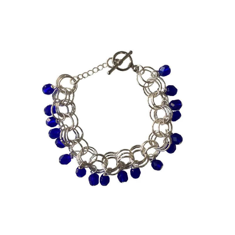 Ladies Rope Weave Bracelets -The Donna Bracelet in Cobalt Blue