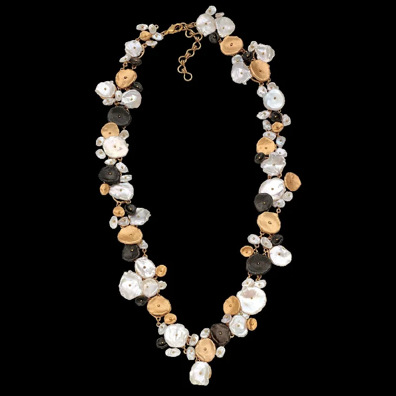 Ladies Necklaces Frosted Glow-River Pebble Necklace - Contour