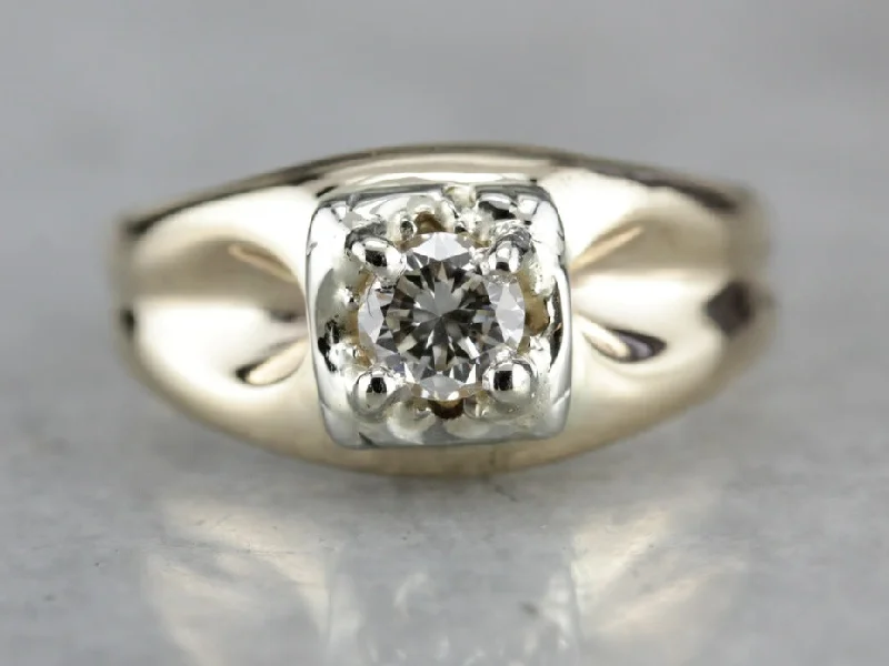 Ladies Engagement Rings Petite Spark-Diamond Solitaire Engagement Ring