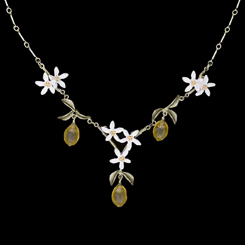 Ladies Necklaces with Creamy Moonstone-Lemon Drop Necklace