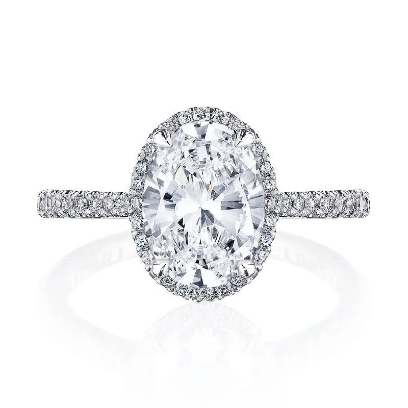 Ladies Engagement Rings Triangle Shine-Simply TACORI | Oval Bloom Engagement Ring 2677OV95X7