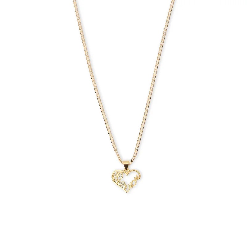 Ladies Necklaces Short Glow-THE MOM HEART HEIRLOOM NECKLACE