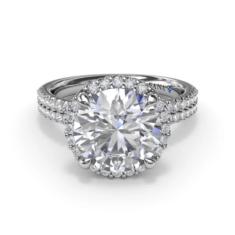 Ladies Engagement Rings with Heliodor Spark-Diamond Halo Engagement Ring S4177