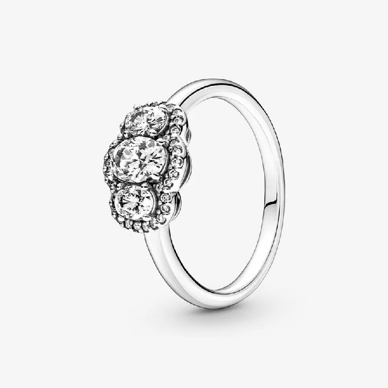 Ladies Horse Rings -PANDORA : Three Stone Vintage Ring