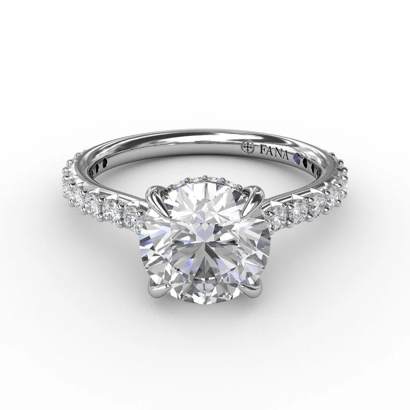 Ladies Engagement Rings Round Glow-Classic Round Diamond Solitaire Engagement Ring S3240