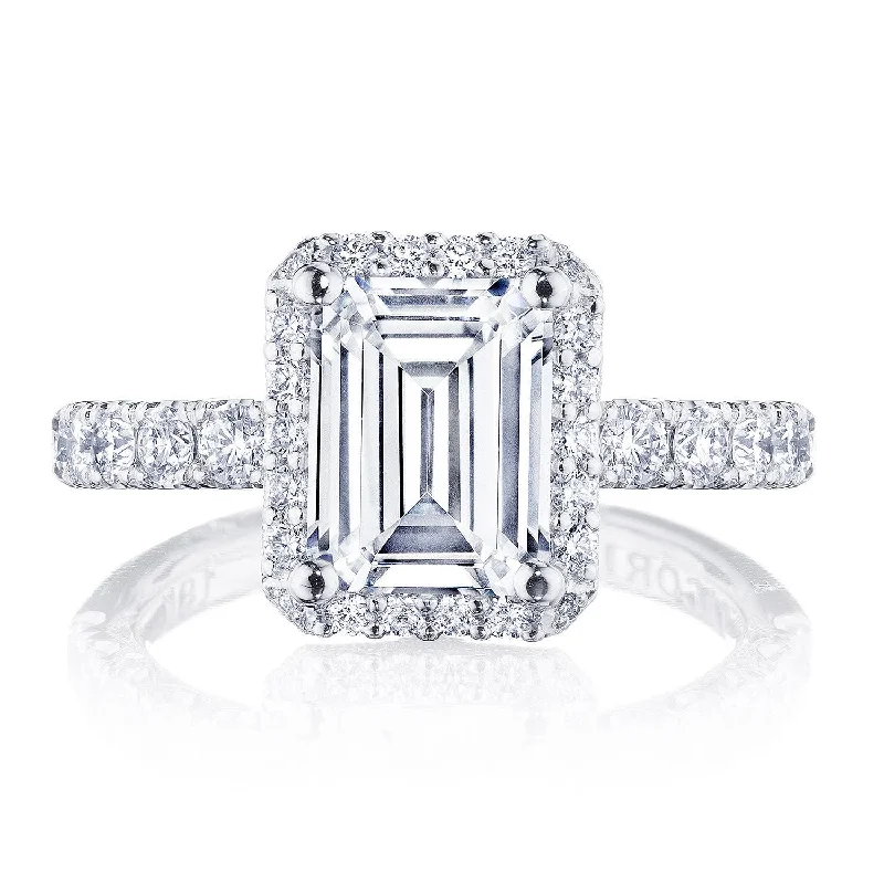 Ladies Engagement Rings with Beryl Spark-Petite Crescent | Emerald Bloom Engagement Ring HT257225EC85X65Y