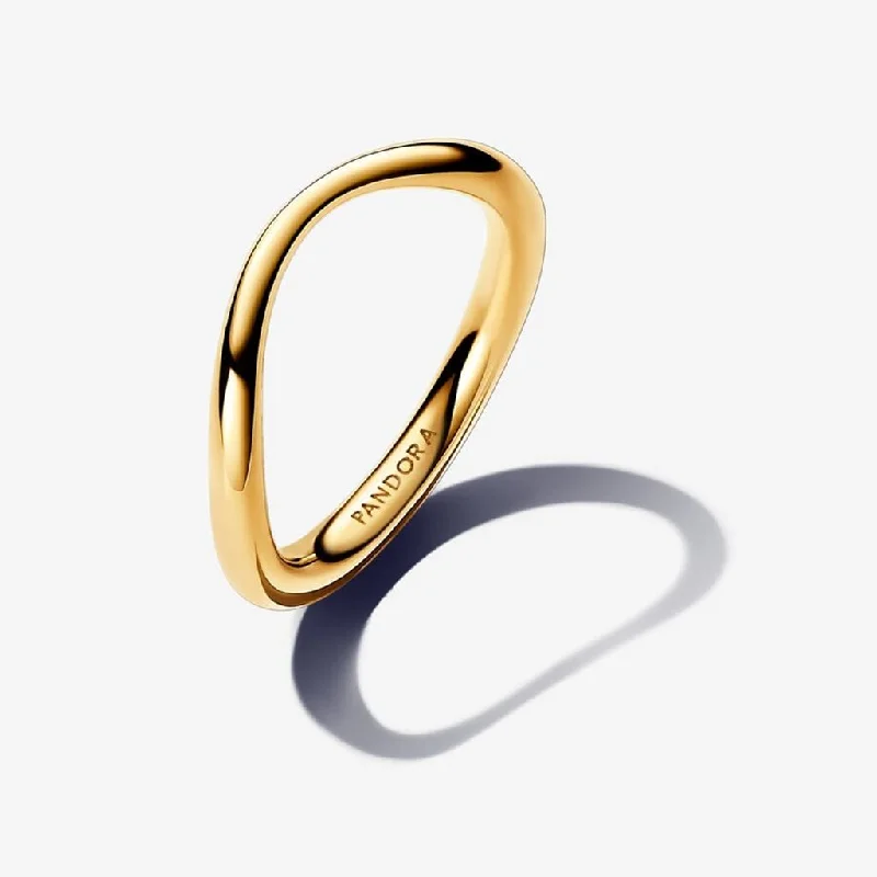 Ladies Tribal Rings -PANDORA : Organically Shaped Band Ring in Gold