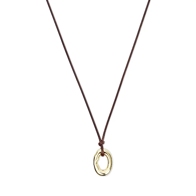 Ladies Necklaces for Party Glow-THE SAIA CORD PENDANT NECKLACE