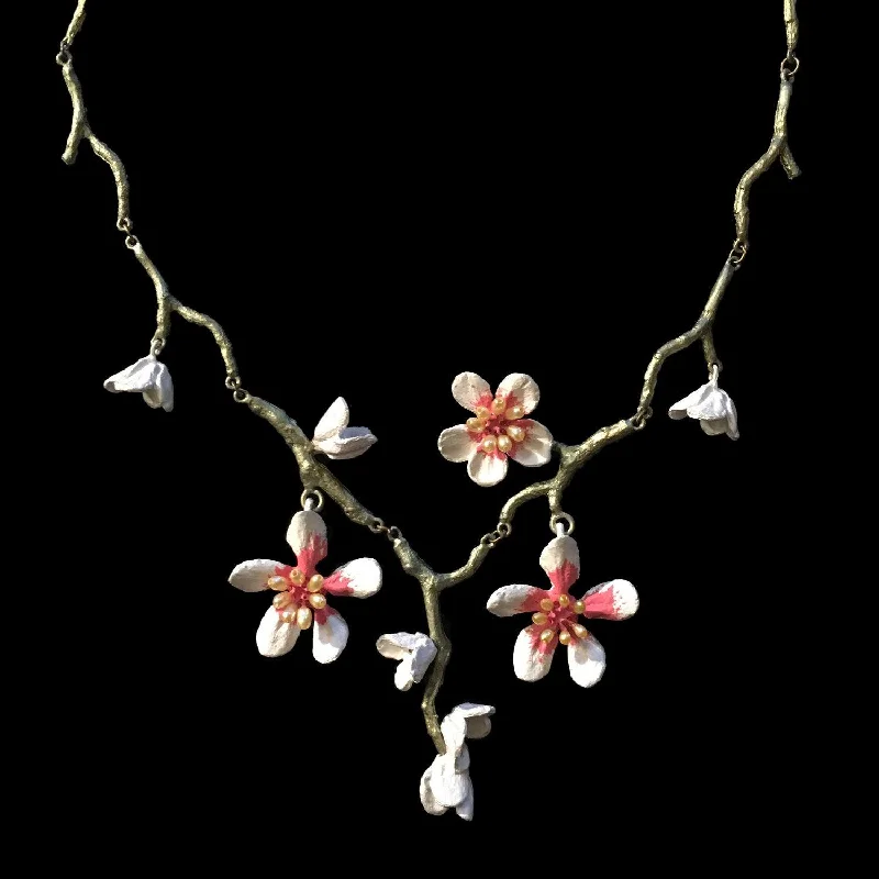 Ladies Necklaces with Frost Muscovite-Almond Blossom Necklace