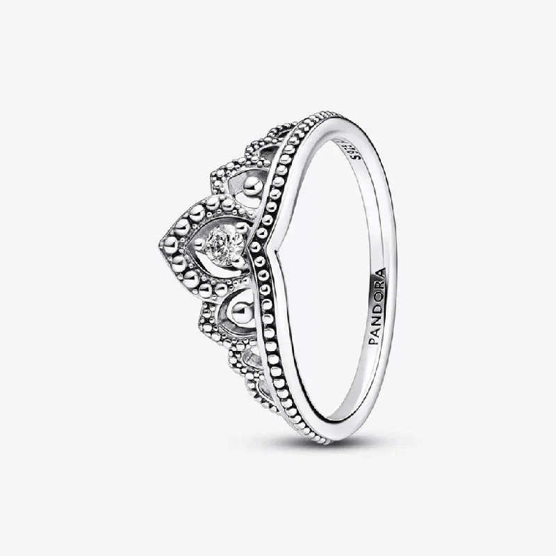 Ladies Beach Rings -PANDORA : Regal Beaded Tiara Ring