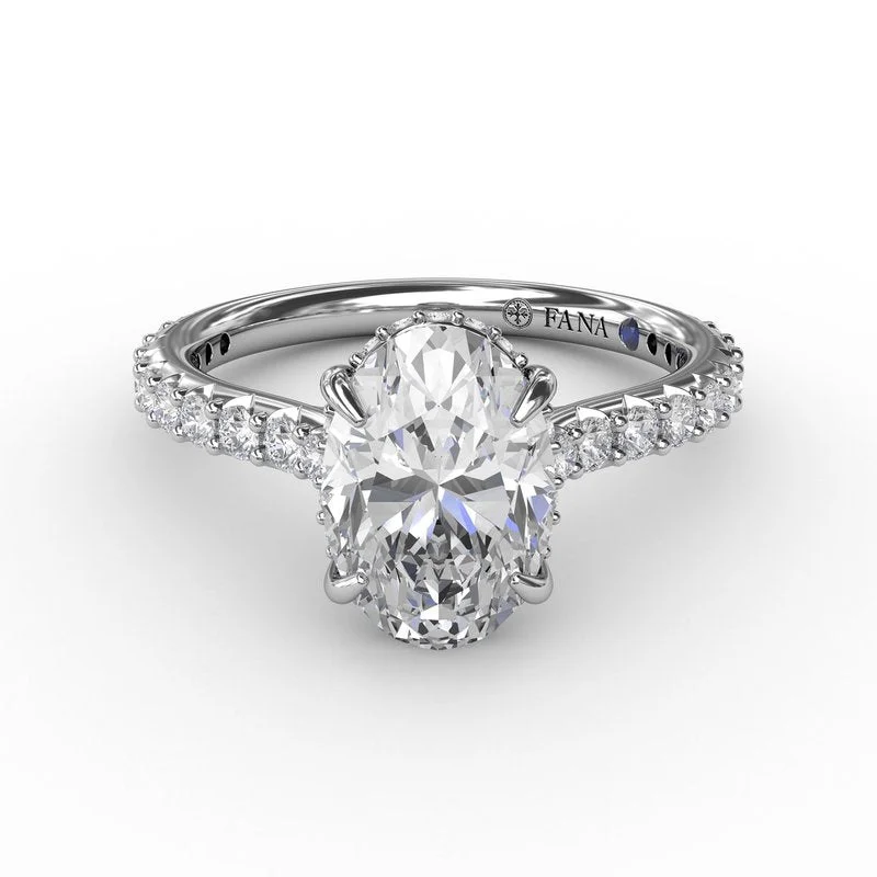 Ladies Engagement Rings Heart Spark-Classic Oval Diamond Solitaire Engagement Ring S3241