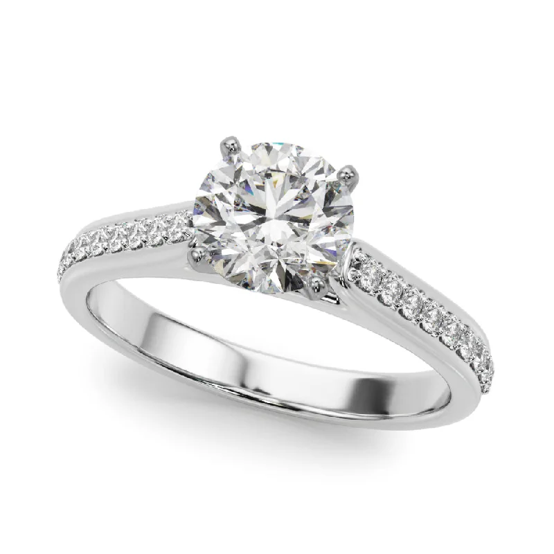 Ladies Engagement Rings with Colemanite Shine-14K Vintage Engagement Ring