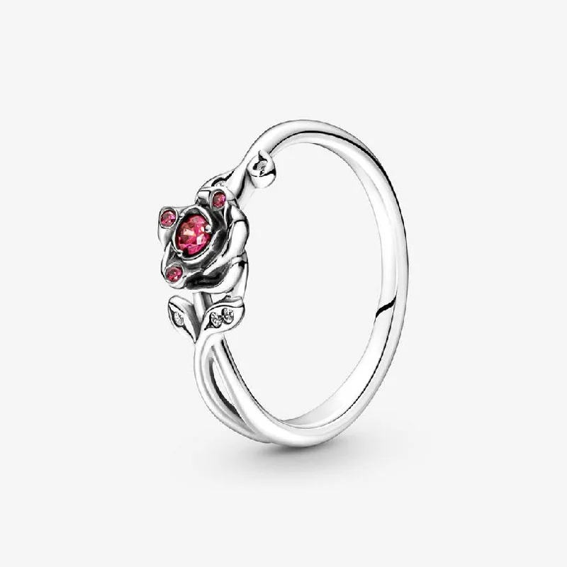 Ladies Midi Rings -PANDORA : Disney Beauty and the Beast Rose Ring